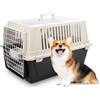 Ferplast Trasportino Gatto, Trasportino Cane Taglia Media Piccola, Cani e Gatti fino a 15 Kg, Tetto Apribile, con Cuscino e Ciotola inclusi, 40 x 60 x h 38 cm, ATLAS 30 OPEN Trasportino Rigido, Nero