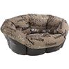 Ferplast Cuscino per Cuccia Cane e Gatto SOFA' 4, in Cotone, Materassino Cuscino Imbottito per Lettino per Cani Gatti da Interno, Ricambio per Cesta in Plastica Cani Gatti, 64 x 48 x h 25 cm, Marrone