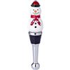 EDZARD Tappo a forma di pupazzo di neve (altezza 11 cm) per champagne, vino e spumante, in vetro di Murano, realizzato a mano