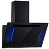 Klarstein Eleonora - Cappa Aspirante Inclinata, Classe Energetica A++, 426m³/h, Touch, Luce LED Ambiente RGB, 60dB, Ricircolo/Scarico, Filtro Antigrasso, 60cm, Nero
