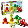 LEGO 10982 DUPLO My First Il Trattore di Frutta e Verdura, Gioco Impilabile per Neonati e Bambini da 1,5 a 3 Anni, Giochi Educativi per l'Apprendimento Precoce