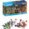 PLAYMOBIL Novelmore 71485 Agguato al Posto di Blocco, duello tra Novelmore e Burnham, con Una catapultà, Giochi di Ruolo Divertenti, Giocattolo Realistico per Bambini dai 4 Anni in su