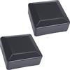 SKIR'CO (2 pezzi) Tappi per pali di recinzione, quadrati 80 x 80 mm Tappi in plastica grigia per pali di recinzione, colore grigio antracite RAL 7016
