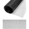 QWORK® Rete zanzariera ricambio, zanzariera in fibra di vetro, 120x300cm, mantenere la circolazione dell'aria fresca, nero, 18 mesh