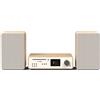 PURE Micro Hifi DAB+/FM Bluetooth Classic Stereo Cotton White/Oak - 252807 PURE