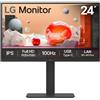 LG 24BA750-B Monitor PC 60,5 cm [23.8] 1920 x 1080 Pixel Full HD LCD Nero (24IN