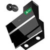 CIARRA CBCB6736N Classe A Cappa Aspirante 60 cm 750 m³/h in Acciaio Inox Scarico Aria/Ricircolata Filtro per CBCF003 Cappa a Parete con Pannello Touch Illuminazione a LED Nero