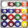 PolyMath Billiard Pool Balls, set completo di 16 palline da piscina, diametro 57,2 mm, peso 170/180 g, per tabella e display, dimensioni regolari, per la pulizia della piscina