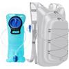 MIYCOO Gilet Idratazione Leggero con 2L Vescica d'Acqua, Zaino Idrico e Traspirante per Uomo e Donna, Zaino Idratante per Corsa, Escursione, Ciclismo, Arrampicata e Camping, Grigio Bianco, 8L MIYCOO