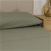 TRAMAS+ Completo Lenzuola Matrimoniale 160x200, 100% cotone, Biancheria da Letto, Lenzuola e 2 federa da letto, Certificata STANDARD 100 by OEKO-TEX - Verde Salvia