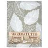 Tex family Telo Arredo Copritutto Foglie Beige - Gran Foulard Multiuso in Cotone - Copriletto, Copridivano - Made in Italy - 1 PIAZZA