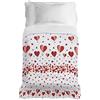 PENSIERI DELICATI Copriletto 170 x 280 cm, Singolo 100% Cotone Pique, Ideale Come Telo Arredo, Coperta Salva Letto 1 Piazza, Fantasia Mongolfiera Rosso, 100% Made in Italy