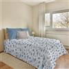 PENSIERI DELICATI Copriletto 170 x 280 cm, Singolo 100% Cotone Pique, Ideale Come Telo Arredo, Coperta Salva Letto 1 Piazza, Fantasia Oceano Bianco, 100% Made in Italy