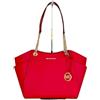 Michael Kors Jet Set Travel - Borsa a tracolla grande con catena, colore: Rosso brillante, Rosso intenso, Large