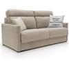 Divani.Store DIVANI STORE - Divano Letto Matrimoniale 176 cm Con Schienale Alto in Tessuto - MARGOT Materasso 140x197 cm - Artigianale - Beige