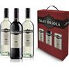 Sant'Orsola Casa Sant'Orsola - Tris di Vino Bianco e Rosso Confezione Regalo, Cataratto Pinot Grigio IGT, Grillo Terre Siciliane DOC, Nero d'Avola DOC, 3x750 ml