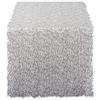 DII Runner da Tavolo in Rete con Paillettes, Poliestere in PVC, Argento