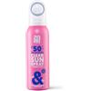 Andmetics ANDbeauty Clear Sun Spray SPF 50 - Spray trasparente per la cura del sole per viso e corpo, protezione solare invisibile, ultraleggero e non grasso, non necessita di sfregamento, 100 ml, vegan & clean