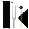Mewtush A432 Hz Tuning Fork, Diapason A432 Hz, Terapia con Diapason in Alluminio con Martello in Legna e Custodia, Suono per Meditazione, Sollievo dallo Stress, Accordatura di Strumenti Musicali
