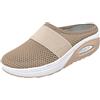 Generico Ciabatte Ortopediche Donna con Cuscino D'aria, Scarpe Donna Ortopediche Estive Leggere Camminata Pantofole in Rete Sneakers Morbido Slip-On Ciabatte Zeppa da Esterno