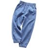 Generic Bambini Ragazzi Jeans Denim Pantaloni Gamba Affusolata Tinta Unita Pantaloni Casual Slim Fit Cargo Joggers Pantaloni Bicicletta