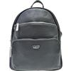 COVERI COLLECTION Zaino Unisex in EcoPelle, Dimensioni: 33x27x12 cm, 2 Tasche Frontali 1 Posteriore con Zip, Colore Nero Art. 8096