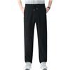 Generic Tuta da uomo con coulisse Pantaloni solidi rilassati, pantaloni da lavoro elasticizzati primaverili estivi per uomo pantaloni della tuta pantaloni da passeggio all'aperto, pantaloni cargo solidi, Nero