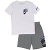 NIKE 3Brand Completo T-Shirt e Shorts da Ragazzi Icon Duo Bianco Taglia M (137-147 CM) Codice 9Q0616-001