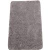 Brandsseller Tappeto da bagno 60x90 cm Tappetino da bagno Zerbino da bagno Tappeto da doccia rettangolare in ciniglia antiscivolo assorbente lavabile in lavatrice - Grigio