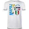 Intermezzo T-Shirt Maglietta Shirt Tifo Napoli Partenopeo Cuore Tifoso Scudetto Azzurro Campioni d'Italia 2025 Campione Squadra Gufo 4 Tifosi Trionfo Mister Siamo Forti (Bianco, L)