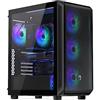 ENDORFY Arx 500 ARGB, quattro ventole ARGB da 140 mm incluse, pannello laterale in vetro temprato, compatibile con vari componenti per PC, EY2A011