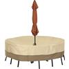 Classic Accessories Ravenna 55-462-041501-00 Copertura per Tavolo con Foro per L'OMBRELLONE E SEDIE - L