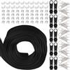 Swpeet 1 rotolo da 10 yard #5 in nylon nero con chiusura e lampo, set di ricambio con 20 pezzi