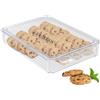 ZoeQide Porta Biscotti Plastica Trasparente Impilabile con Coperchio Cucina