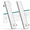 LQWELL® 36 LEDs Luce per armadietto con sensore di movimento wireless Luce da 22,5 cm 1500 mAh Ricaricabile Luce dimmerabile per armadio per cucina Armadio Libreria Camera da letto (Bianco, 2 Pezzi)