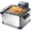 SENYA Friggitrice elettrica serbatoio rimovibile in acciaio inox 5L, grande capacità, 3 cestelli rimovibili, 2000W, Family Fryer, SYCK-DF009