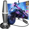 QGClearSO Antenna TV Interna,2025 Antenna Interna Amplificata Potente Ricezione 360° fino a 450 km con Base Magnetica,Supporta 4K/1080p/VHF/UHF, DVB-T/DVB-T2- Ideale per Smart TV e Uso Portatile.