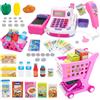 deAO Registratore di Cassa Giocattolo, Supermercato e Suoni Alimenti Cassa Giocattolo con Scanner Giochi di Ruolo per Bambini a Partire da 3 Anni