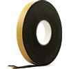 AONAT Striscia di Gomma 20 mm (W) * 3mm (H) * 10 m (L), Guarnizione adesiva per porte e finestre|Striscia neoprene adesiva per Fessure e Fessure (Nero)