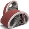FEIHU 8 pezzi Nastri abrasivi 75 x 510 mm. Per lucidare metallo e legno. Grana 60