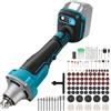 Roadtime Smerigliatrice senza fili compatibile con batteria Makita da 18 V, smerigliatrice dritta senza spazzole con mandrino da 0,6-6 mm e 4 velocità per smerigliatura, lucidatura e taglio (senza batteria)