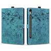 Rosbtib Custodia per Samsung Galaxy Tab S9 FE/ S9 2023/ S8 2022/ S7 2020 Flip Cover in Pelle PU Stand TPU Portafoglio con Slot per schede per Galaxy Tab S9 FE/ S9/ S8/ S7, Gatto Verde