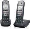 Gigaset AS 405 Duo Telefono Cordless, Chiamate tra Interni/Interfono, Rubrica Personalizzabile, Trasferimento di Chiamata, Nero [Italia]