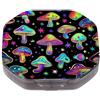 Generic Portapillole portatile Funghi magici modello Portapillole con griglia a 4 scomparti, piccolo dispenser per pillole da viaggio e per uso quotidiano