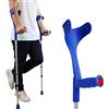 PEPE Mobility - Stampelle Ortopediche Regolabili (x2 Unità), Coppia Canadesi Antiscivolo, Blu - Made in Europe