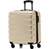 Flight Knight Valigie Rigide in ABS Leggere a 4 Ruote - Bagaglio a Mano Da Cabina Approvato per Compagnie Aeree Come British Airways E Dimensioni Massime per Easyjet Borsa Da Cabina Grande 56x45x25cm