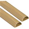 D-Line 1D3015O-2PK, Passacavi, Canalina Passacavi, Tubo Passacavi, Canalina Copricavi, Canalina Passacavi Pavimento - 30 x 15 mm - 1 m Lunghezza (2-metri) - Effetto Quercia