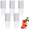 Gucass 100 bicchieri di plastica, 0,2 l, in plastica dura, riutilizzabili, per feste, cocktail, per champagne, birra, bevande, tazze di plastica per feste, compleanni, matrimoni, 200 ml