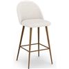 Iconik Interior Scandinavian Style Sgabello rivestito in tessuto riccio - Design scandinavo - Evelyne Blanc