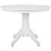 Beliani Tavolo da Pranzo Rotondo Piano MDF in Legno Bianco ø 100 cm